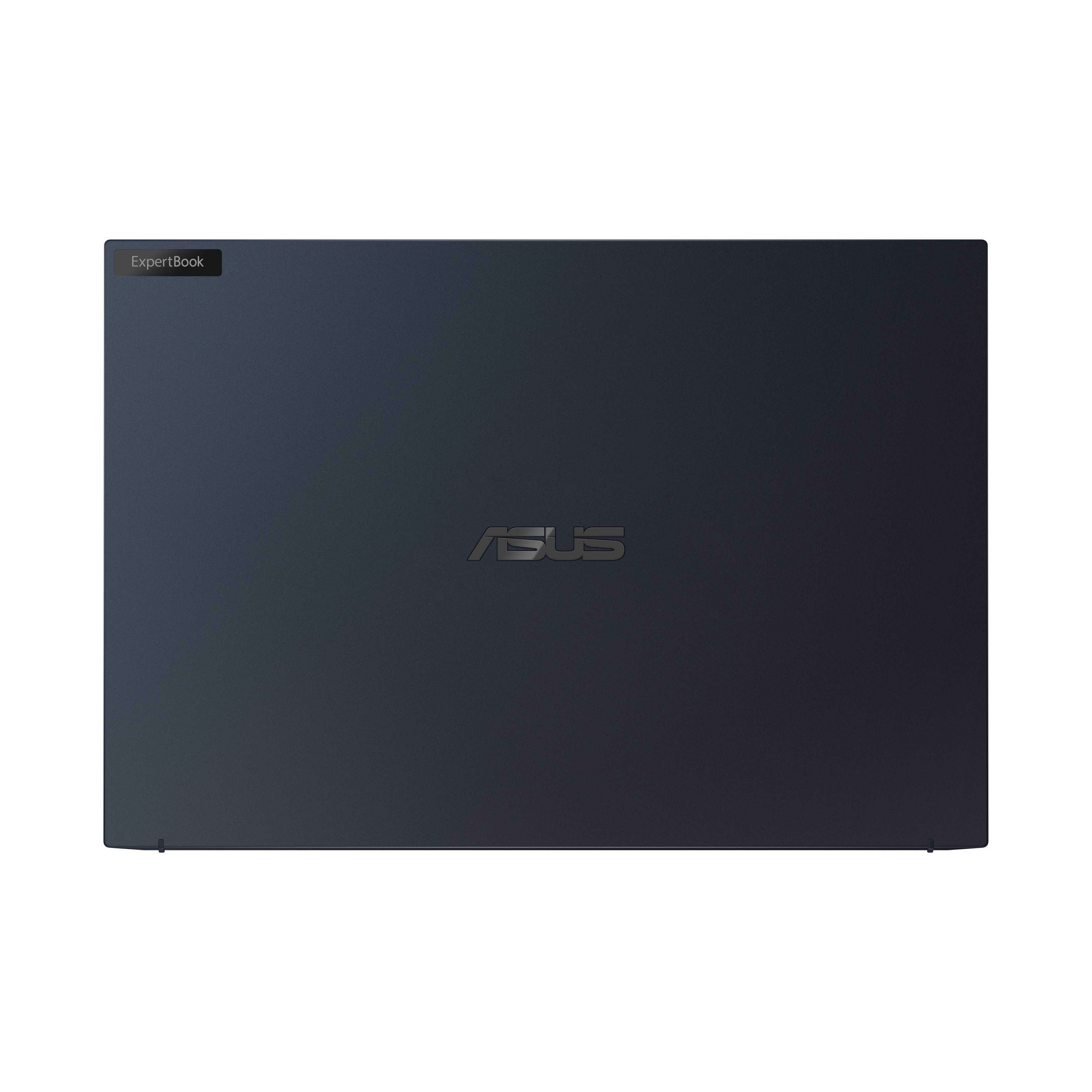 Portátil azul oscuro con el logotipo de Asus.