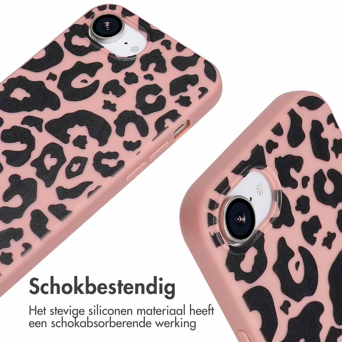 IMOSHION Siliconen design hoesje met koord - Geschikt voor Apple iPhone 17e / 16e - Telefoonhoesje voor Apple iPhone 16e/ iPhone 17e Meerkleurig