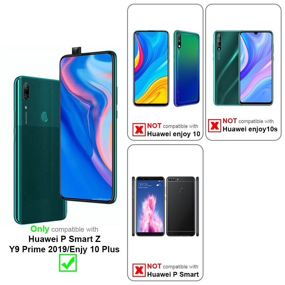 Telefone, grün und schwarz, mit Kompatibilitätsinfo: nur kompatibel mit Huawei P Smart Z.