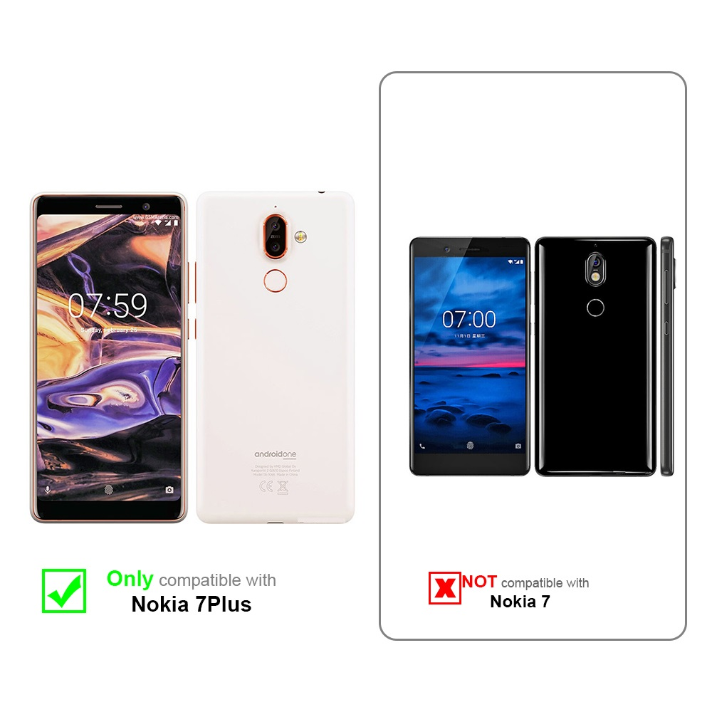 Telefono Nokia 7Plus. Telefono compatibile con orologio sullo schermo. Altro telefono non compatibile.