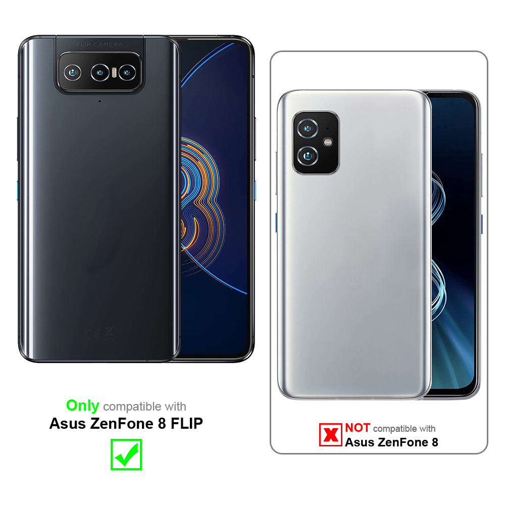 Telefonvergleich: Asus ZenFone 8 FLIP ist kompatibel, ZenFone 8 nicht.