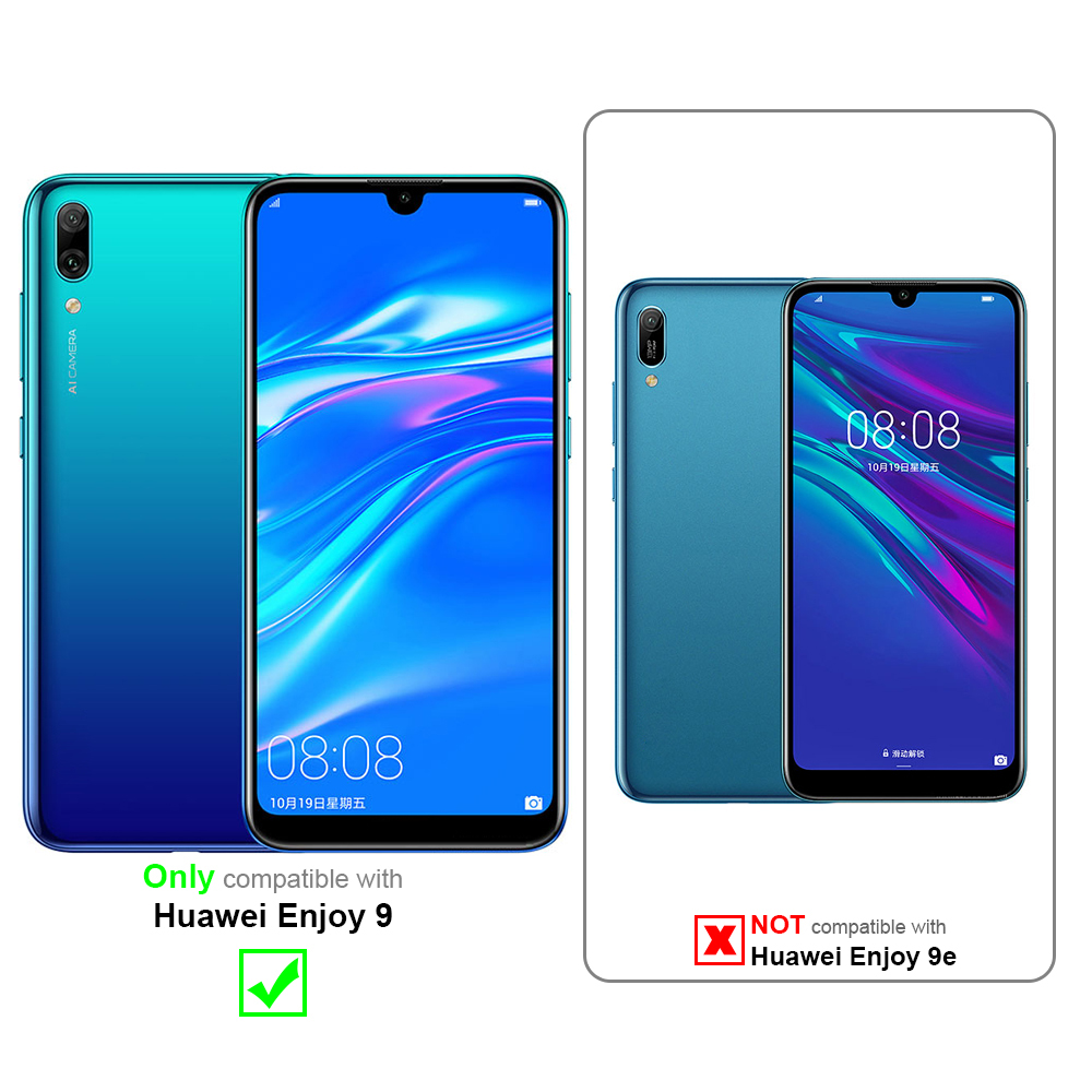 Due telefoni, uno blu e uno verde. Il blu è compatibile e il verde no.