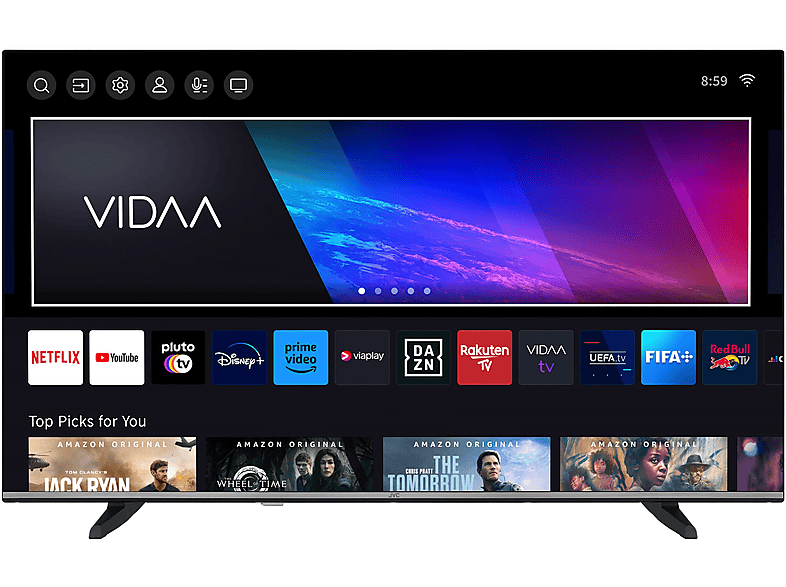 JVC LT-50VD3555 LED TV (Flat, 50 Zoll / 126 cm, UHD 4K, SMART TV)