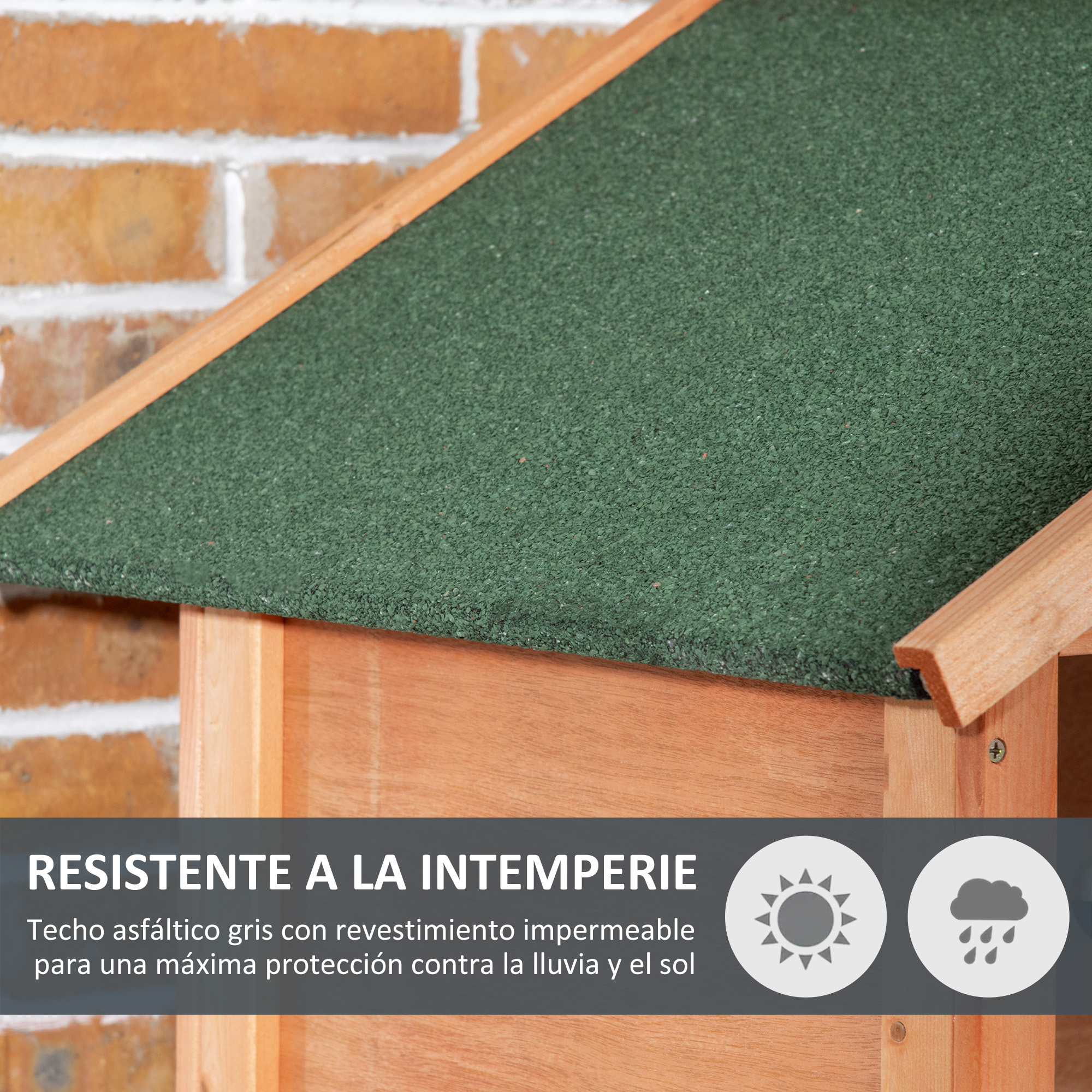 Jaula para perros con dimensiones y una silueta de perro.