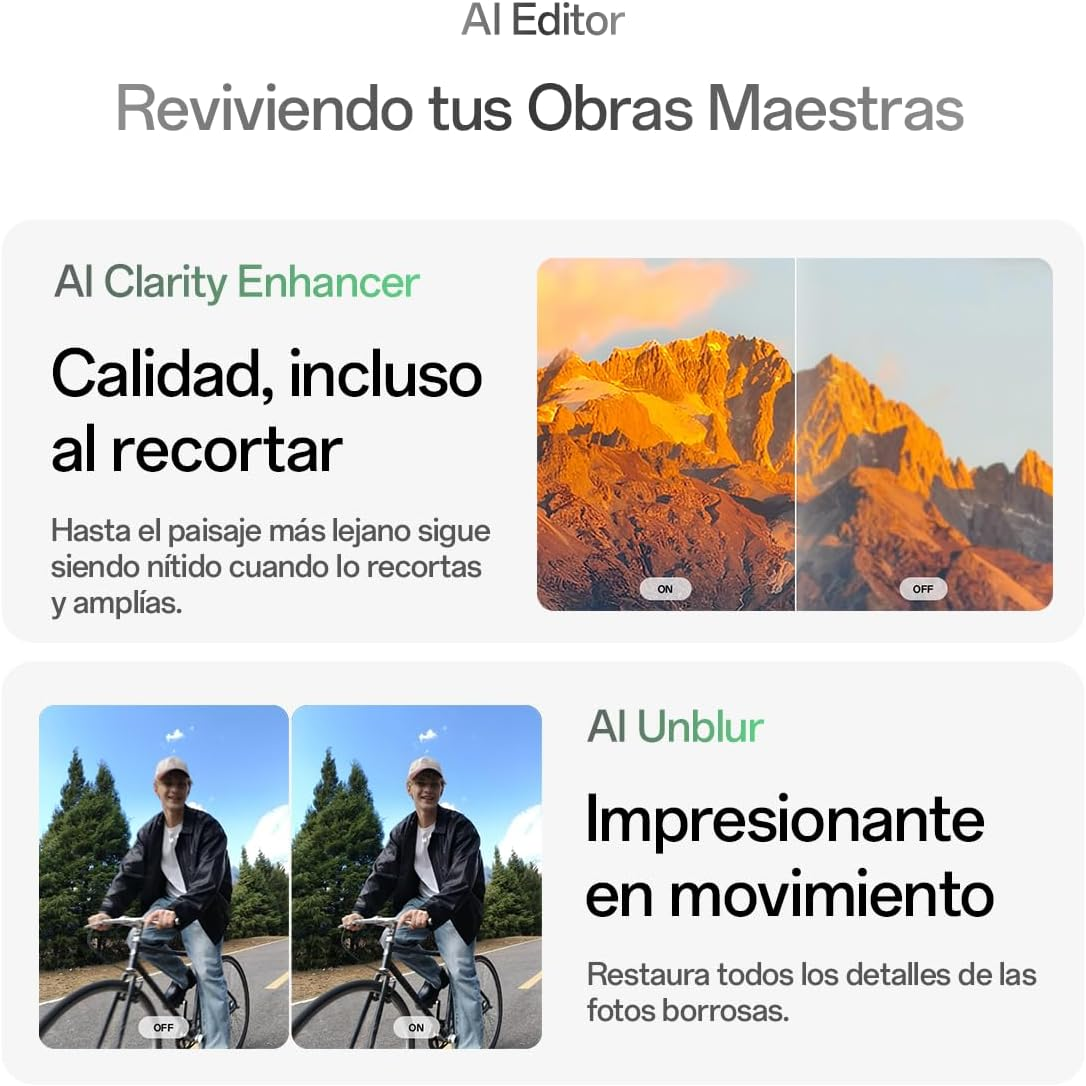 Przykłady ulepszania obrazu: ostrość i usuwanie rozmycia. Ujęcia przed i po.