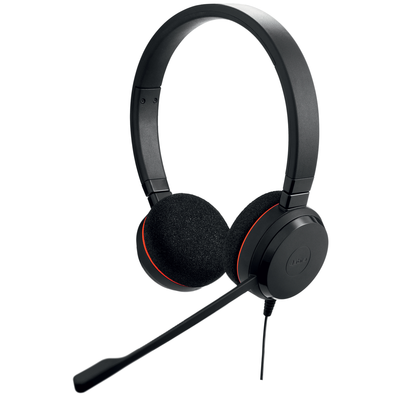 JABRA Evolve 20 Duo MS Çağrı Merkezi Kablolu Kulak Üstü Kulaklık Siyah