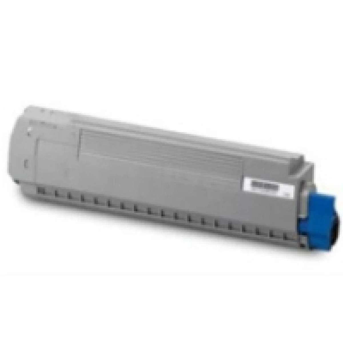 Szary wkład z niebieskimi akcentami. Białe tło. Wkład leży poziomo.