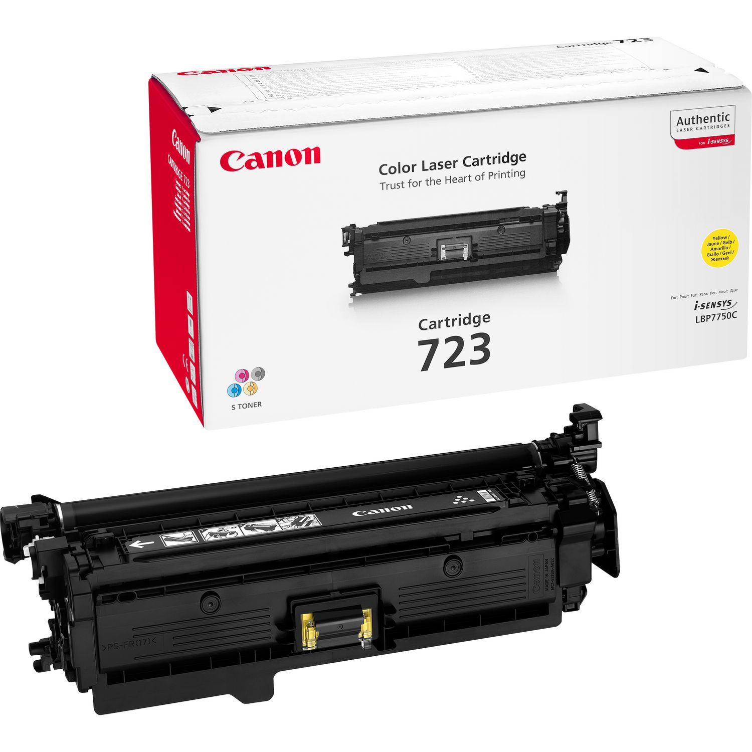 Canon siyah toner kartuşu ve kutusu.