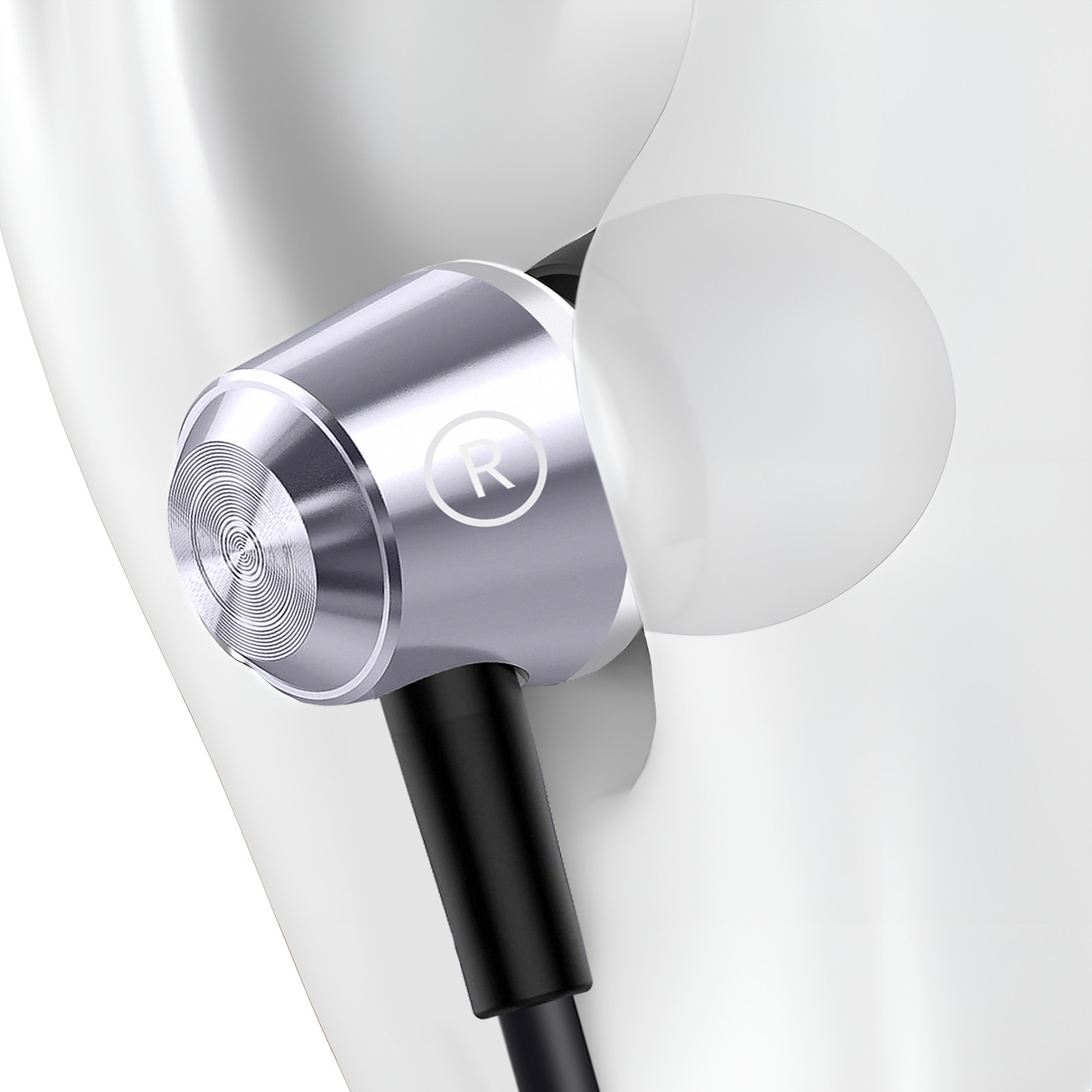 SWISSTEN 51109100 AURICOLARI, Nero / Argento