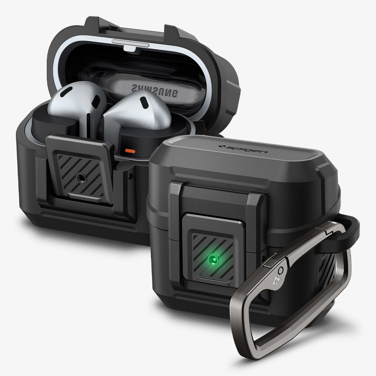 Funda para auriculares  - Spigen Lock Fit Hardcase para los SPIGEN, Negro