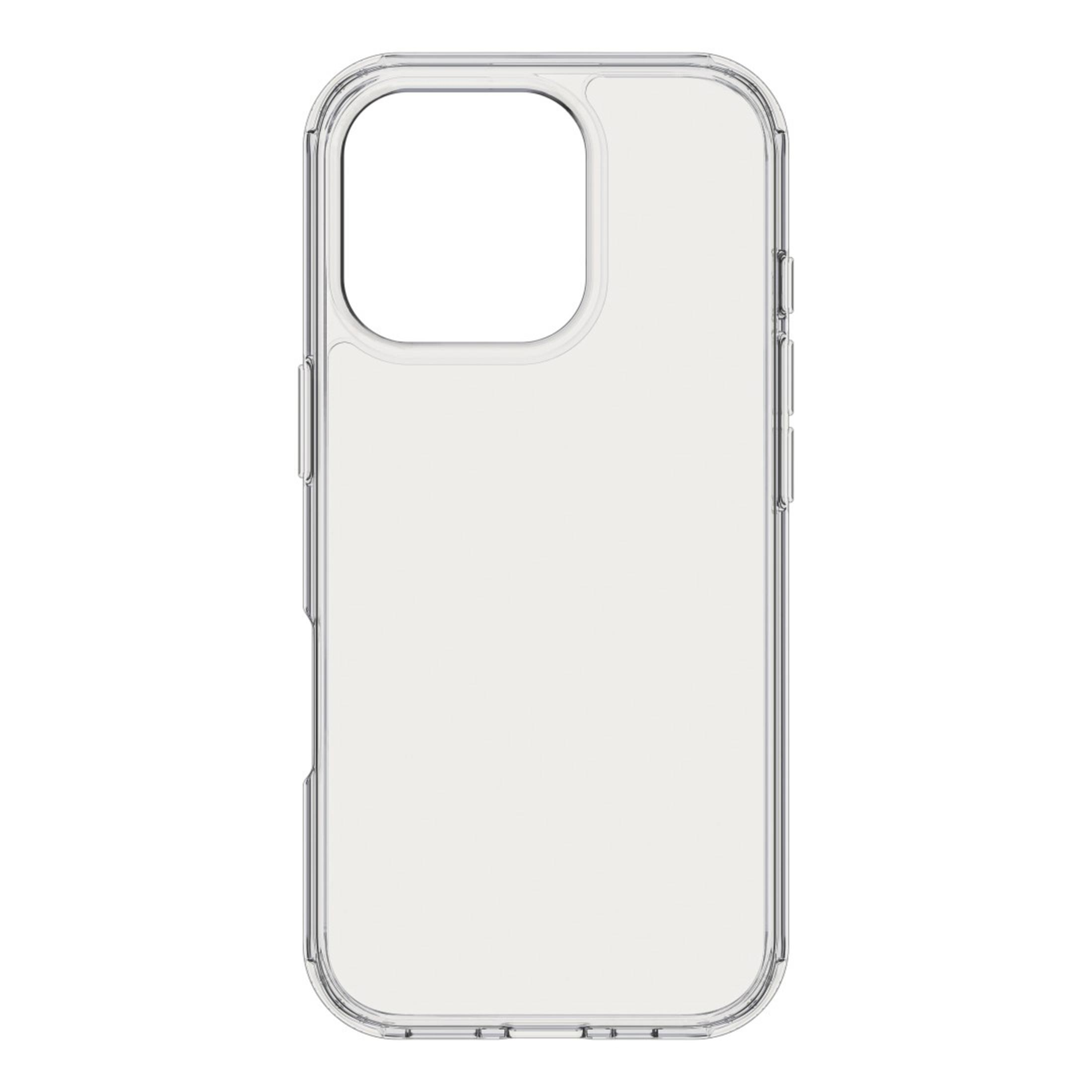Custodia trasparente per iPhone con ritaglio fotocamera, una cover protettiva trasparente.