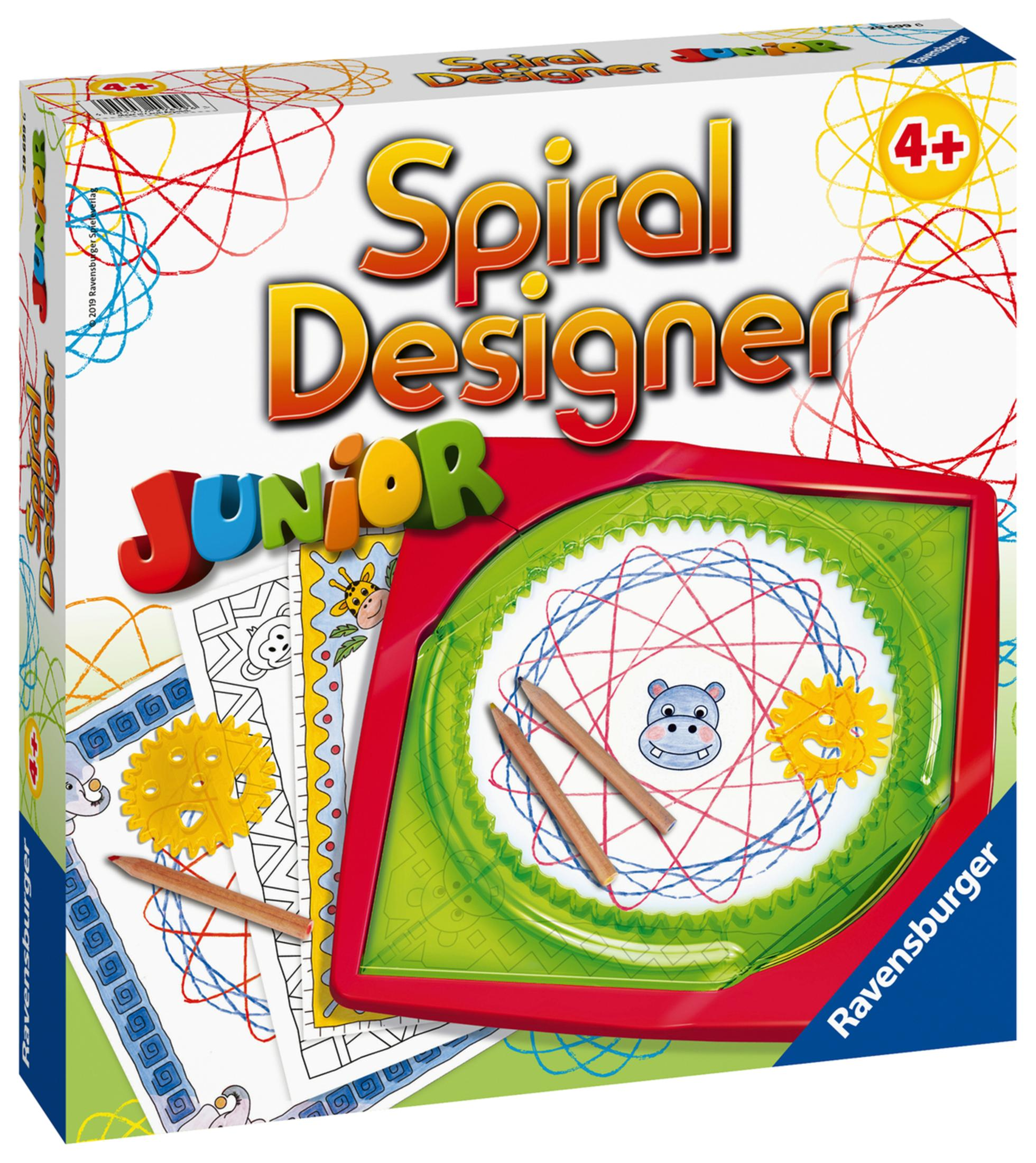Spiral Designer Junior Box-Set, mit Zeichnungen und einem Zeichenwerkzeug.
