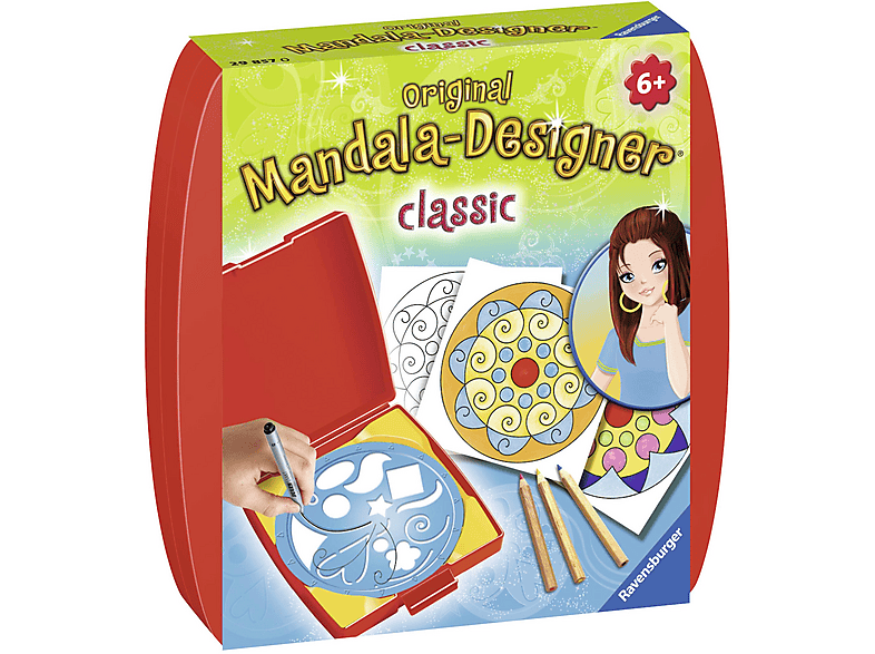 Ravensburger Mandala Designer Midi - Set Creativo Per Bambini 6+ Anni, Stile Boho, Con Stencil E Matite - 2