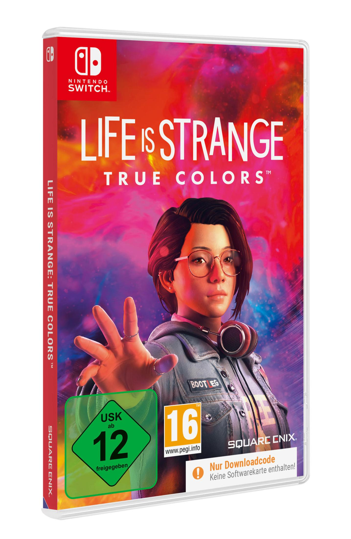 Eine Videospielhülle für Life is Strange: True Colors für die Nintendo Switch.