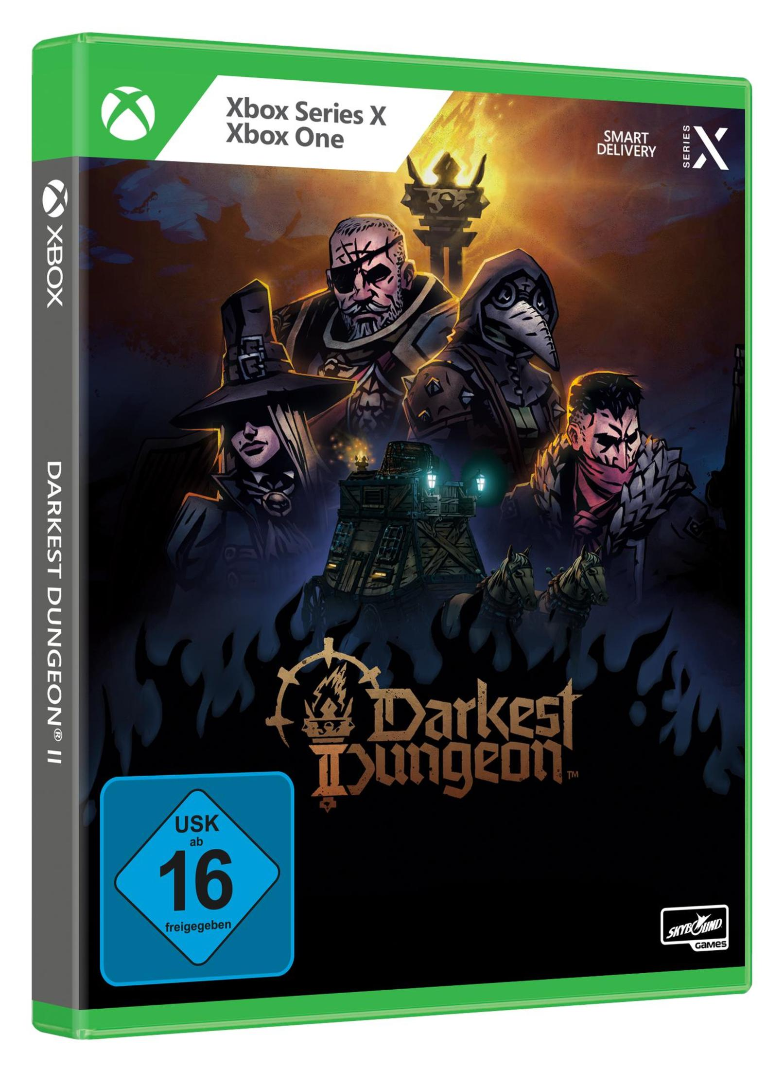 Videospiel-Box-Art für Darkest Dungeon II. Xbox Series X/One. USK-Einstufung 16.