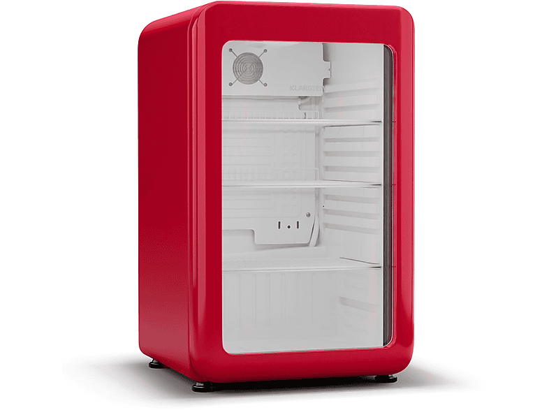 KLARSTEIN Audrey Evo Beverage cooler 113 Getränkekühlschrank (C, 82,50 cm hoch, Rot)