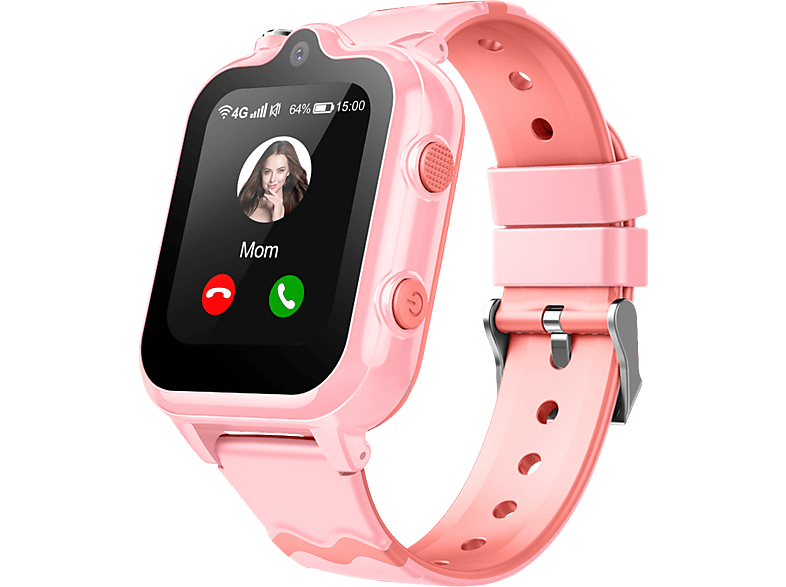 RALIO D35 Kinder Smartwatch ABS Silikon, 200 mm, Rosa