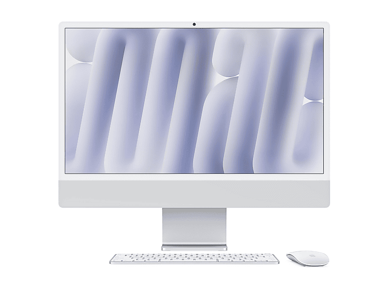 APPLE MWUV3D/A IMAC 24 M4 10C/16/512/10C SLV, All-in-One PC mit 23,5 Zoll Display, Apple M4 Prozessor, 16 GB RAM, 512 GB SSD SSD, Silber