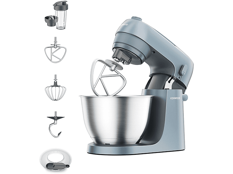 KENWOOD KZM 35.000 GY GO COLLECTION BUNDLE Küchenmaschine Graublau (Rührschüsselkapazität: 4 l, 800 Watt)