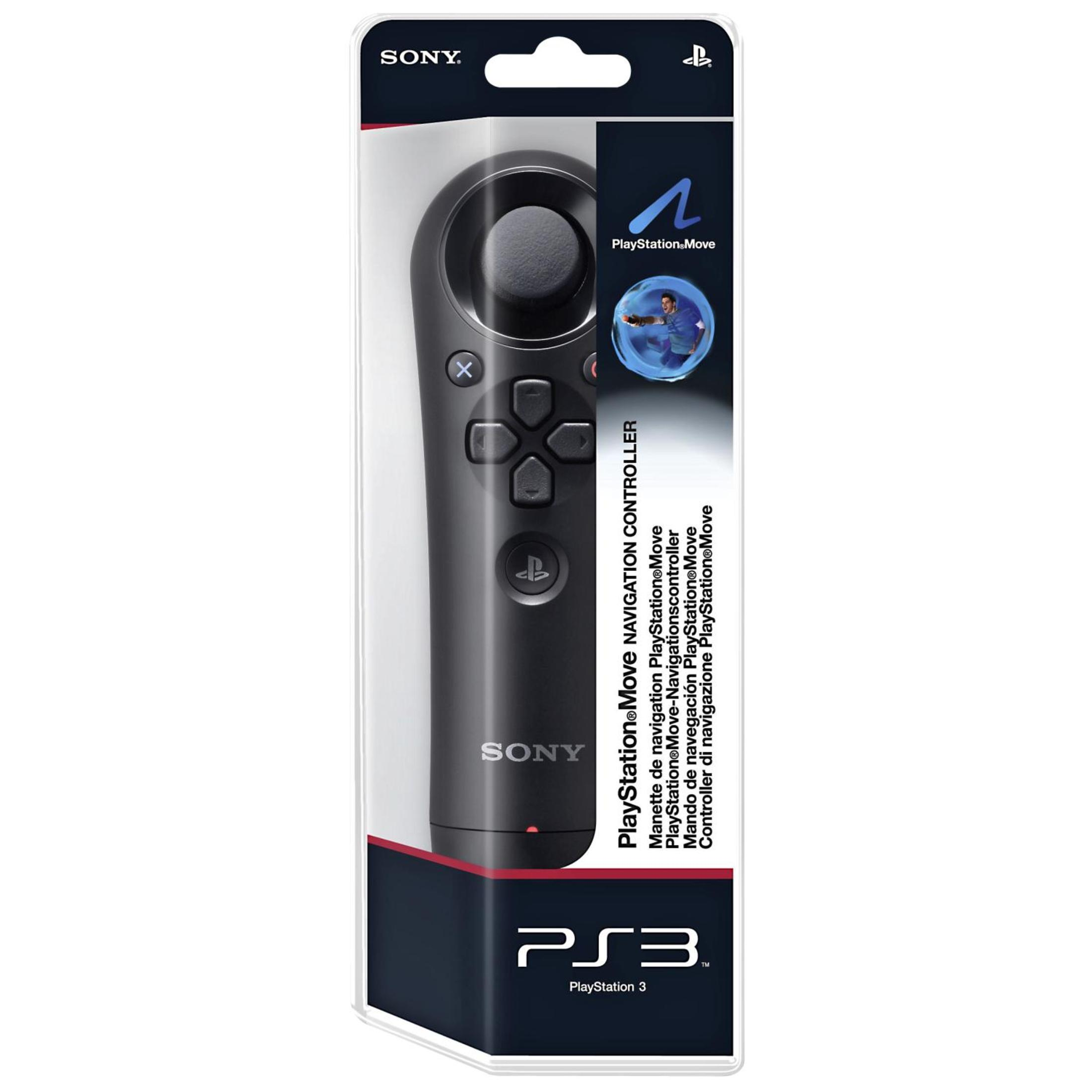 Schwarzer Playstation Move Navigations-Controller in der Verpackung.