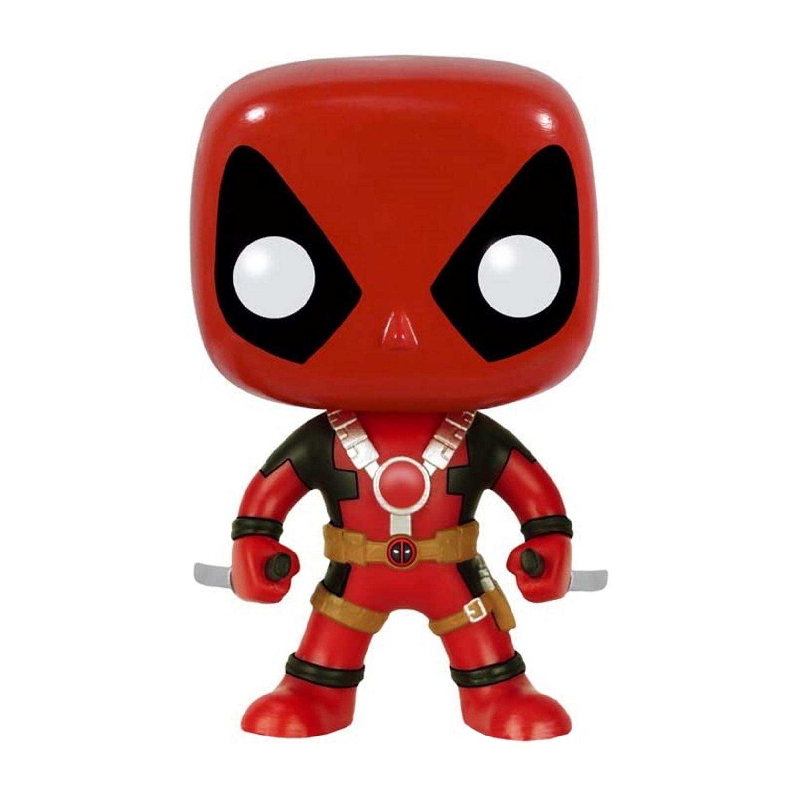 Figurka Deadpoola w jego kostiumie.