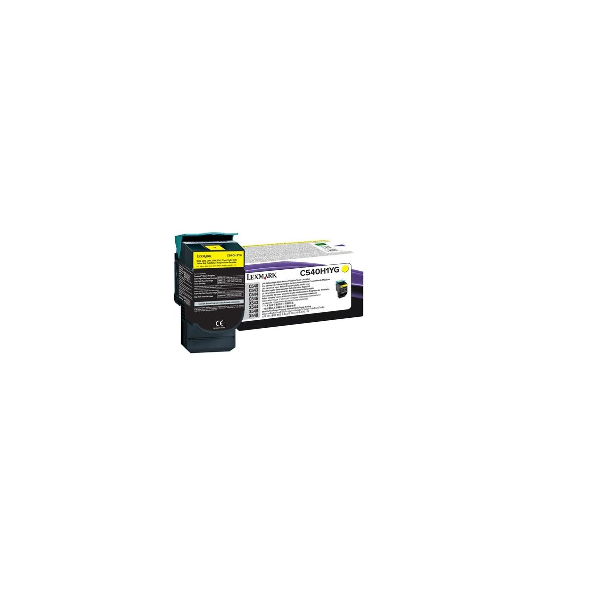 Lexmark C540H1YG gele toner en drum unit in doos.