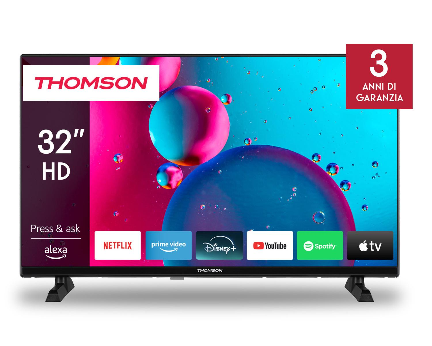 THOMSON 32HF2S34 TV LED, SMART TV, 32 ", LED, HD, Nero, Classe G