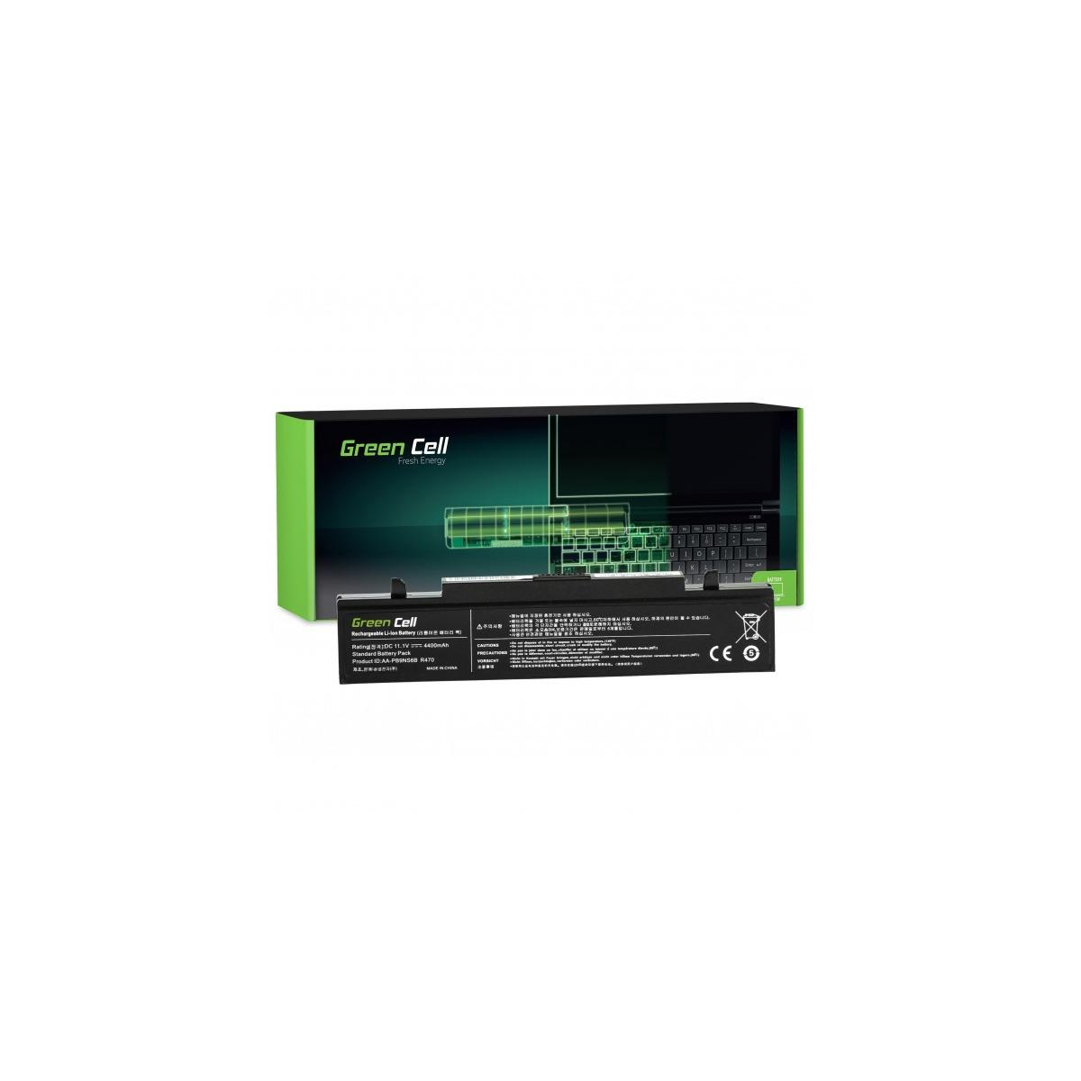 Bateria do laptopa Green Cell w pudełku, pokazująca baterię i wzór klawiatury.