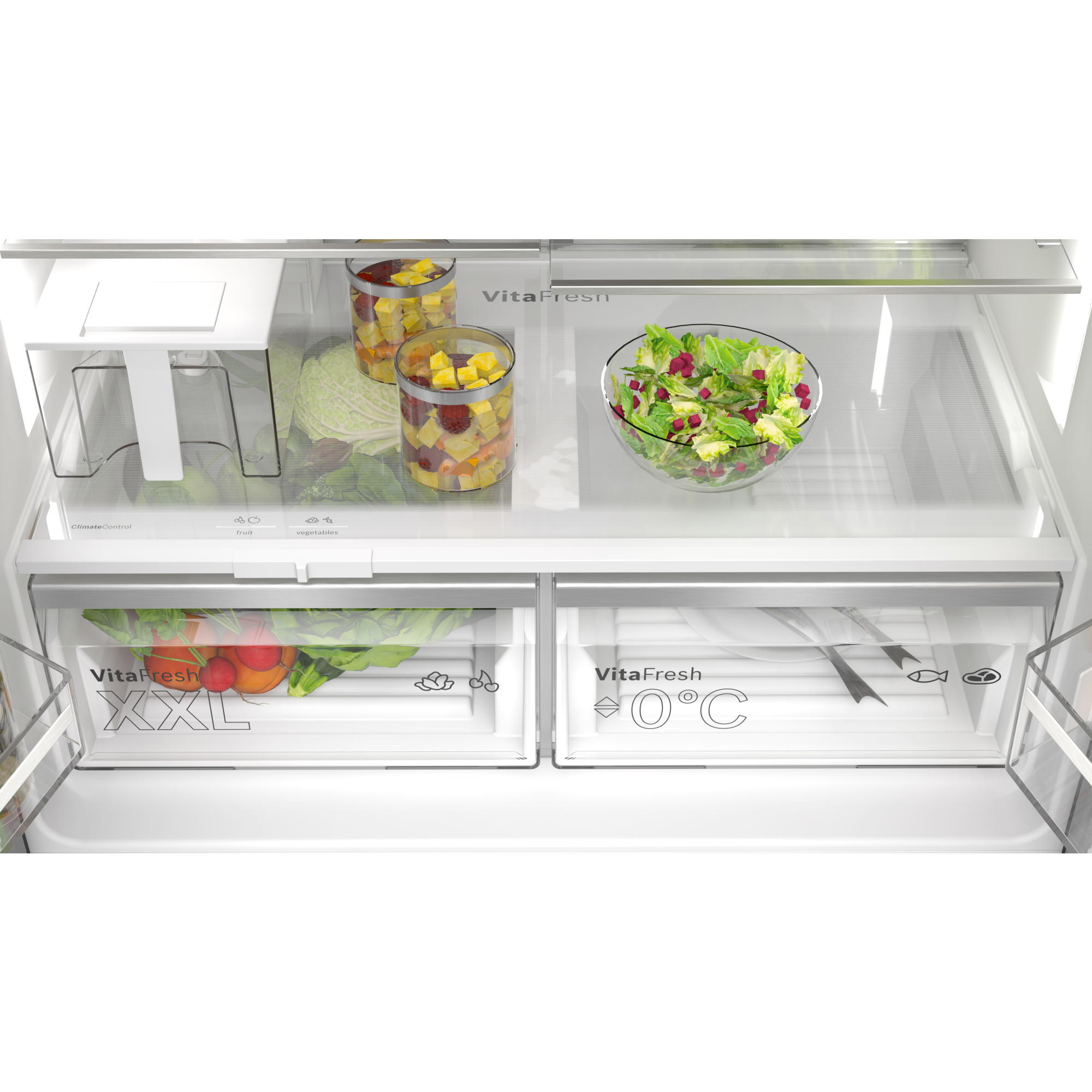 BOSCH KFI96AXEA Serie 6 Side-by-Side (E, 180 mm hoch, Schwarz, Edelstahl)
