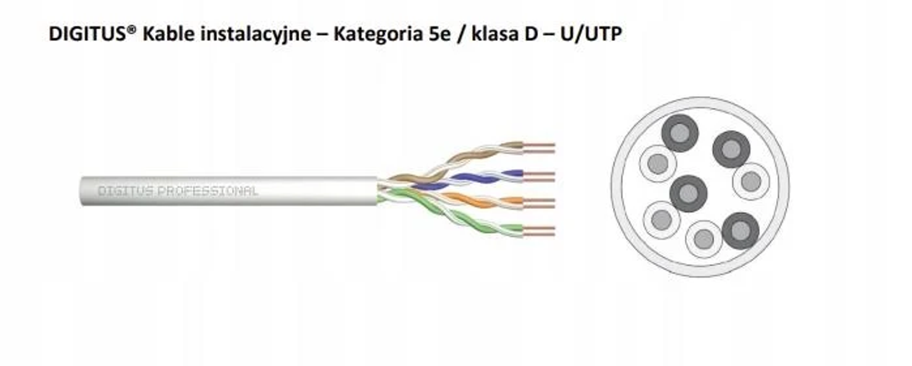 Czarny kabel sieciowy ze złączami, na białej powierzchni. Złącza są srebrne i czarne.