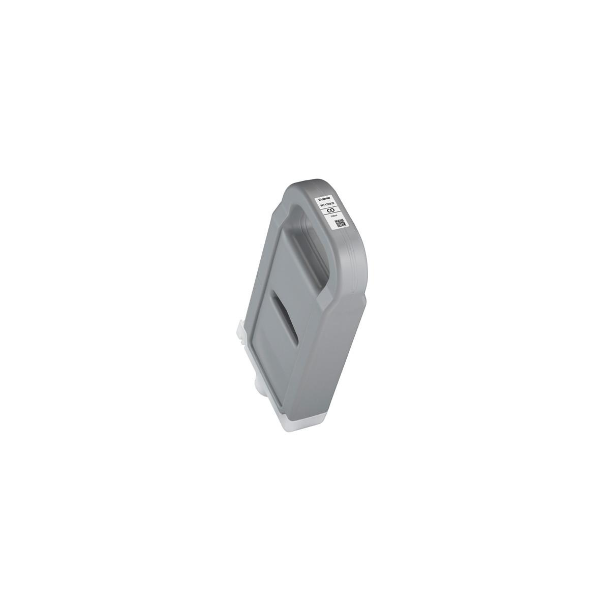 Canon inktcartridge, grijs, witte achtergrond.