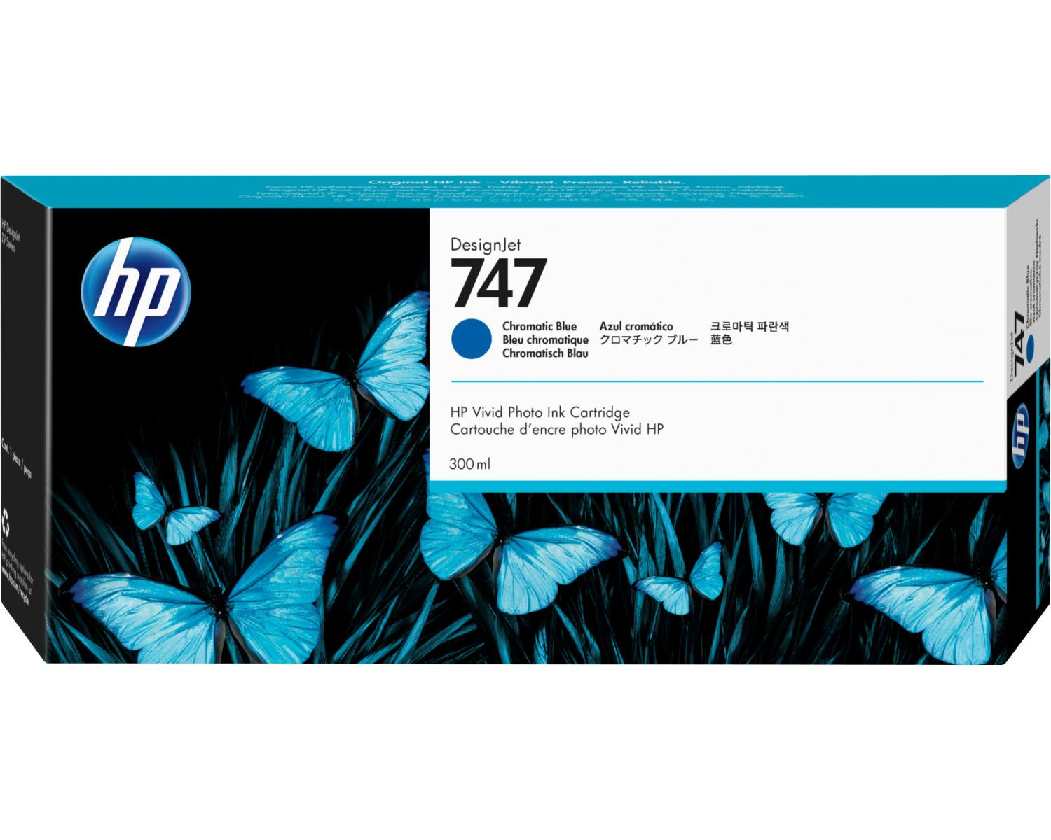 HP 747 DesignJet Mürekkep baskı Pigment bazlı mürekkep Mavi