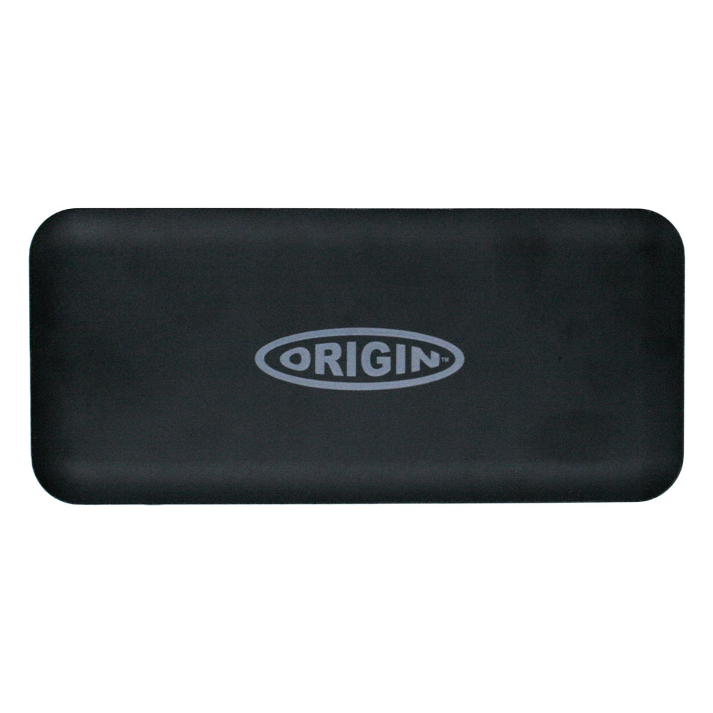Una docking station nera con il logo 'ORIGIN' al centro.