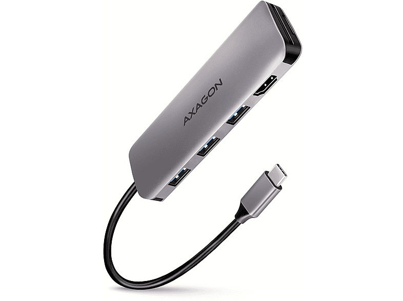 HUB USB AXAGON HMC-HCR3A 3x USB-A+ HDMI+ SD/microSD USB-C 3.2 Gen 1 hub ...