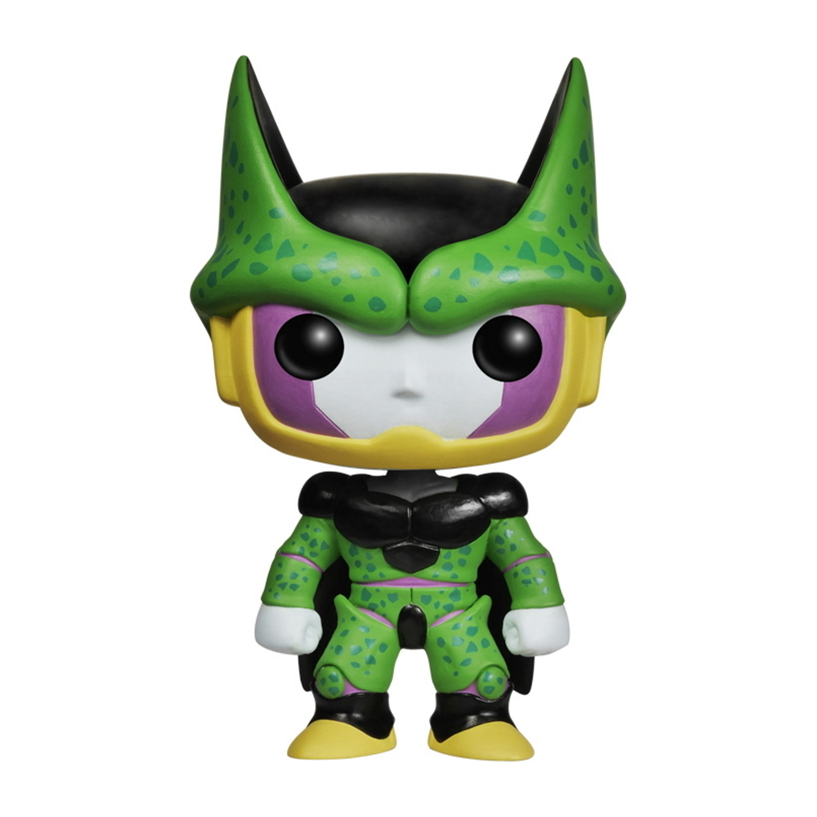 Cell di Dragon Ball Z, una figura verde e gialla.