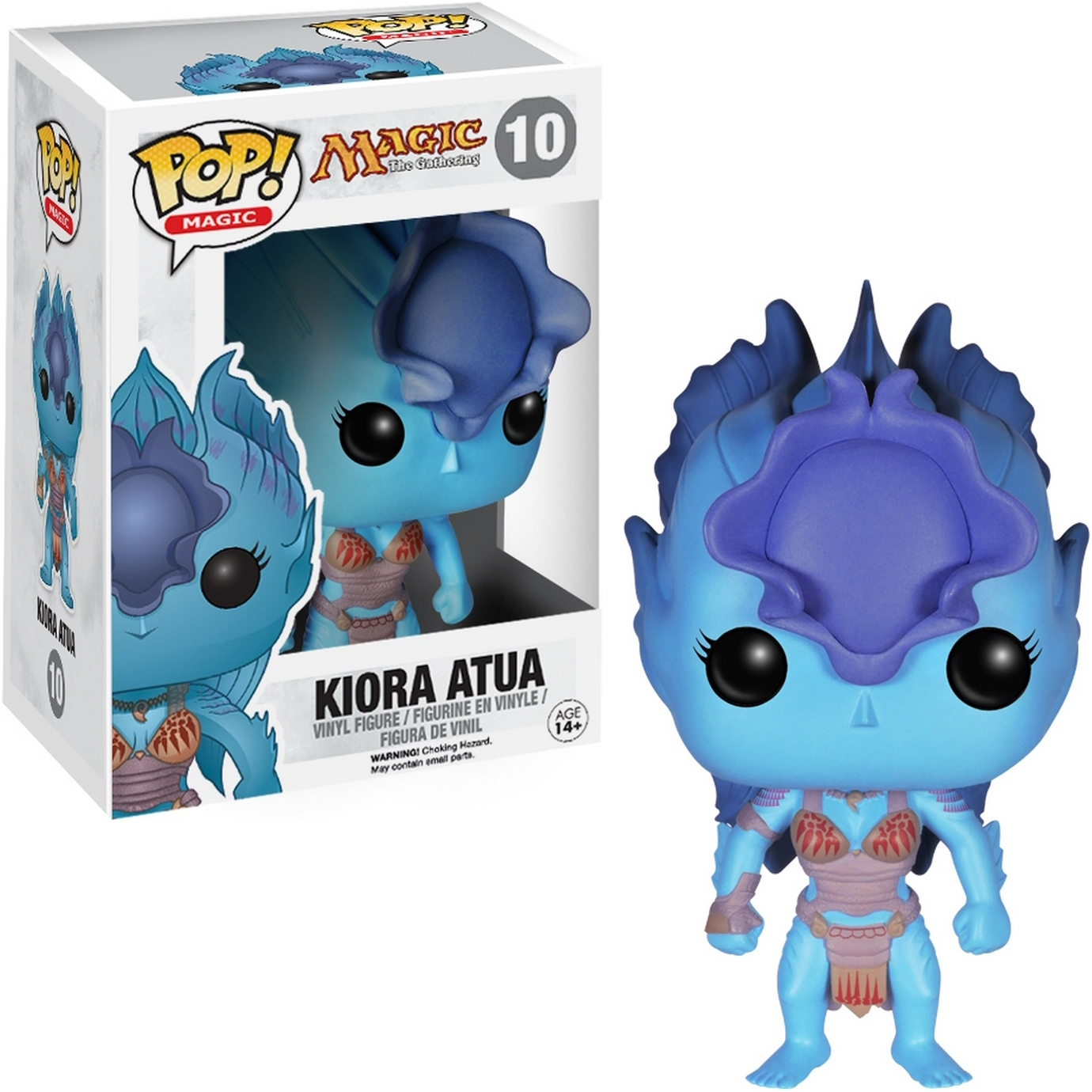 Kiora Atua-Figur aus Magic the Gathering, mit blauen und lila Details.