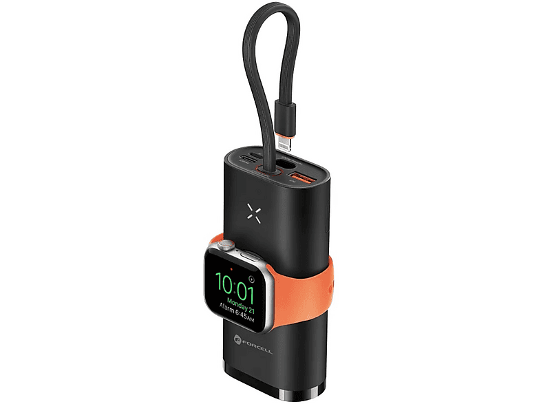 FORCELL PD QC3.0 3A 22,5W 10000 mAh Powerbank 10000 mAh Schwarz