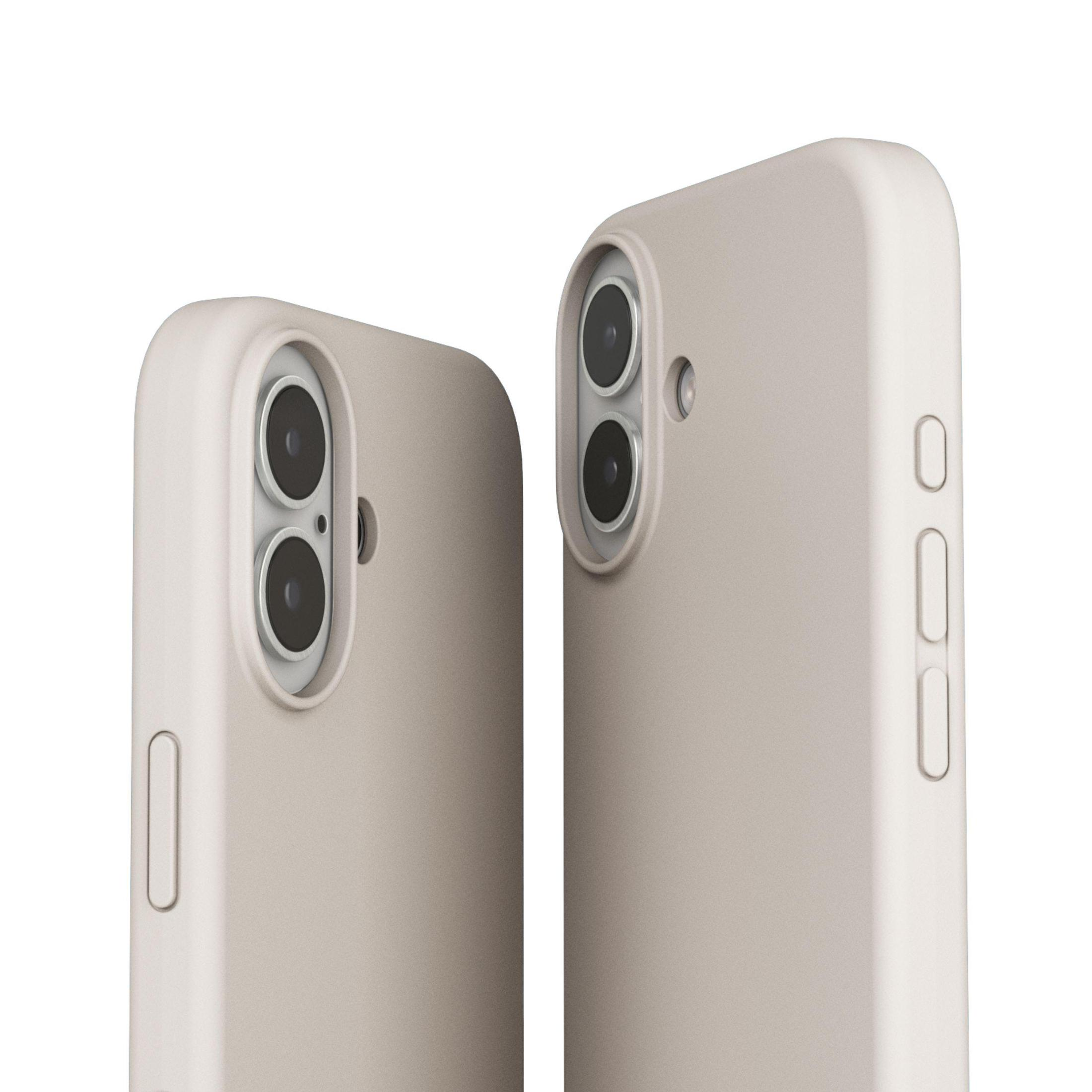 Gros plan sur deux étuis de téléphone, côte à côte.
