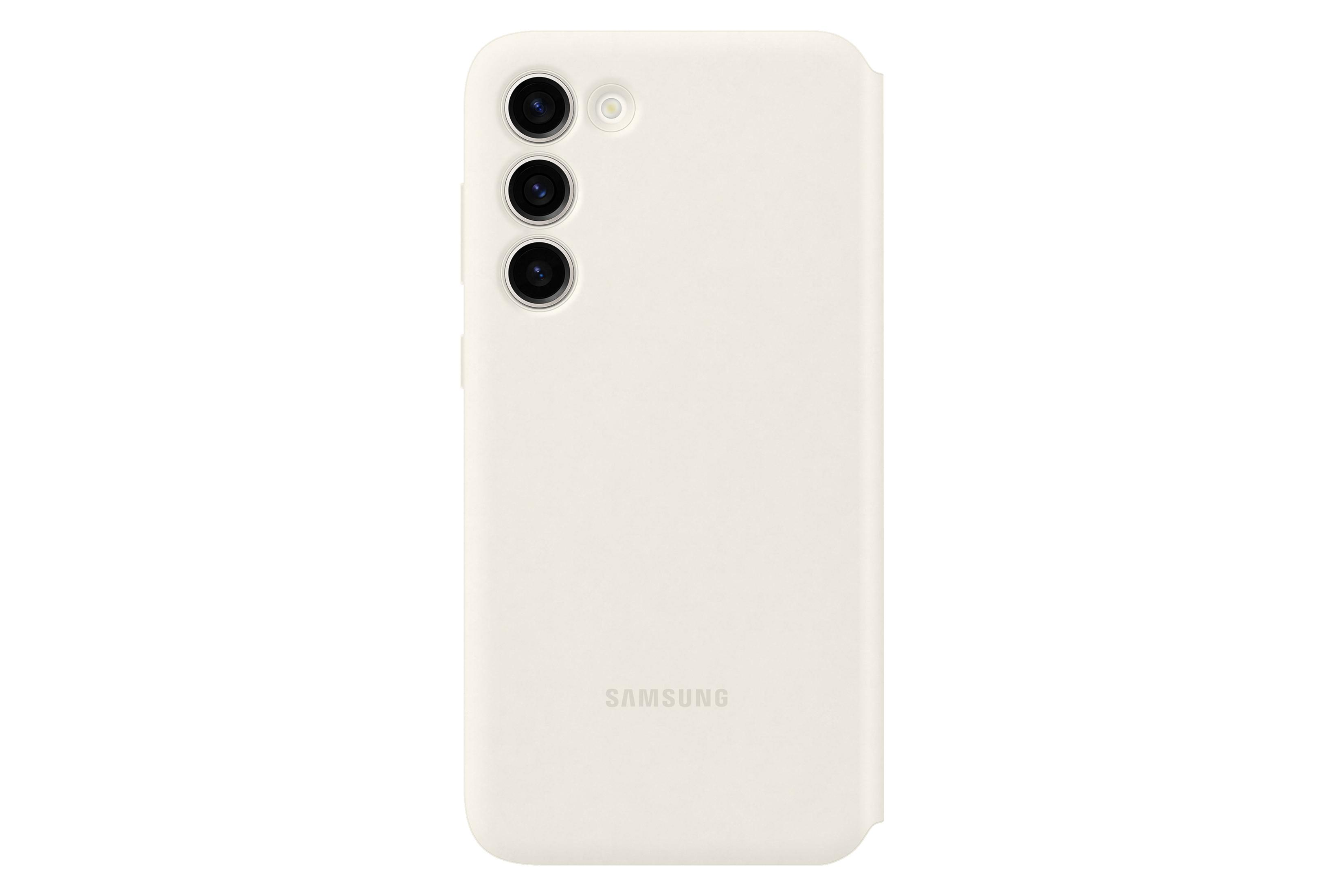 Białe etui na telefon Samsung na białym tle.