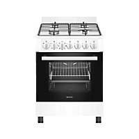MediaMarkt WIGGO WO-E605R(WW) Fornuis - Gas - Gas / Netvoeding - Breedte 60 cm aanbieding