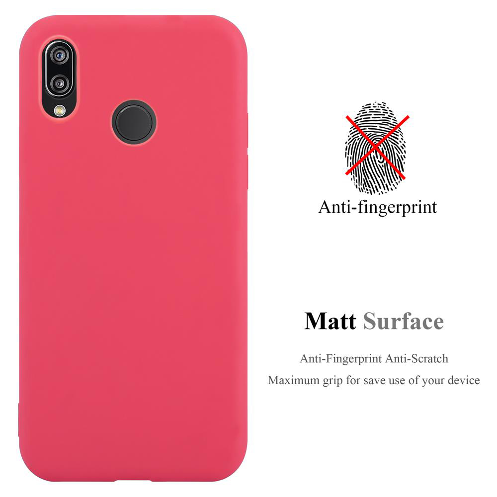 Eine rote Handyhülle mit matter Oberfläche. Ein Produkt gegen Fingerabdrücke und Kratzer.