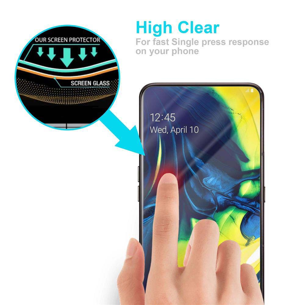 Un dito preme sullo schermo di un telefono con una protezione. L'immagine evidenzia una risposta rapida.