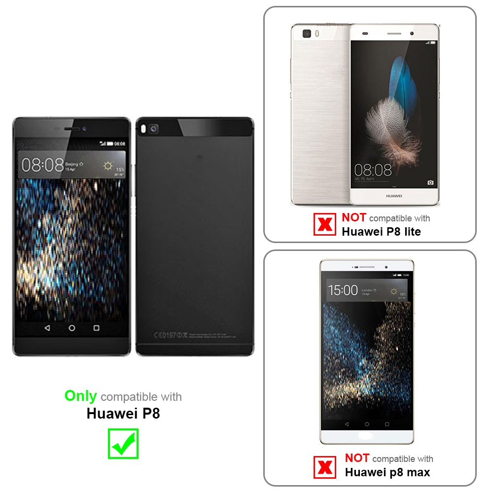 Teléfono con pantalla encendida junto a otro. El texto indica compatibilidad.