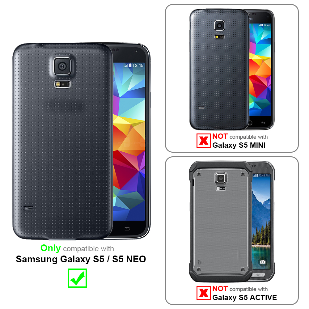 Compatibilità custodia: solo Samsung Galaxy S5/S5 NEO. Non compatibile con S5 Mini o S5 ACTIVE.