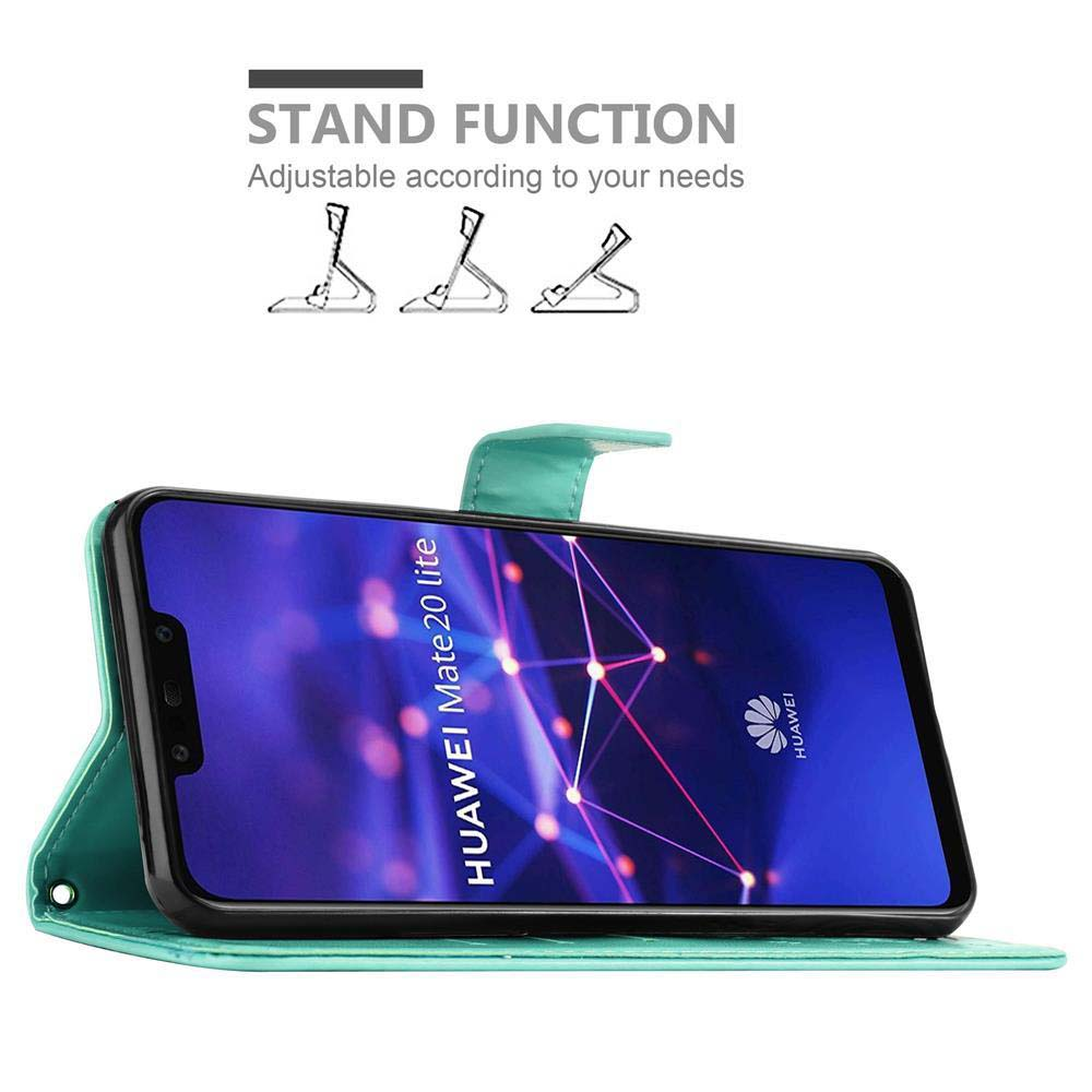 Custodia per telefono con telefono all'interno. Con funzione supporto e schermo Huawei Mate 20 lite.
