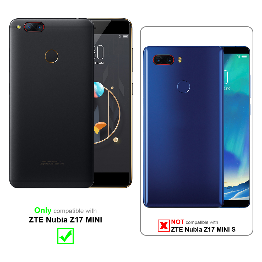 Due telefoni, uno nero, uno blu, accanto a un grafico che indica la compatibilità.