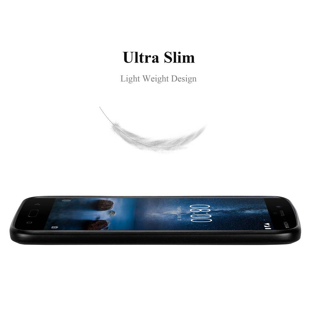 Schwarzes Smartphone, flach, zeigt Bildschirm, Design, mit Federgrafik.