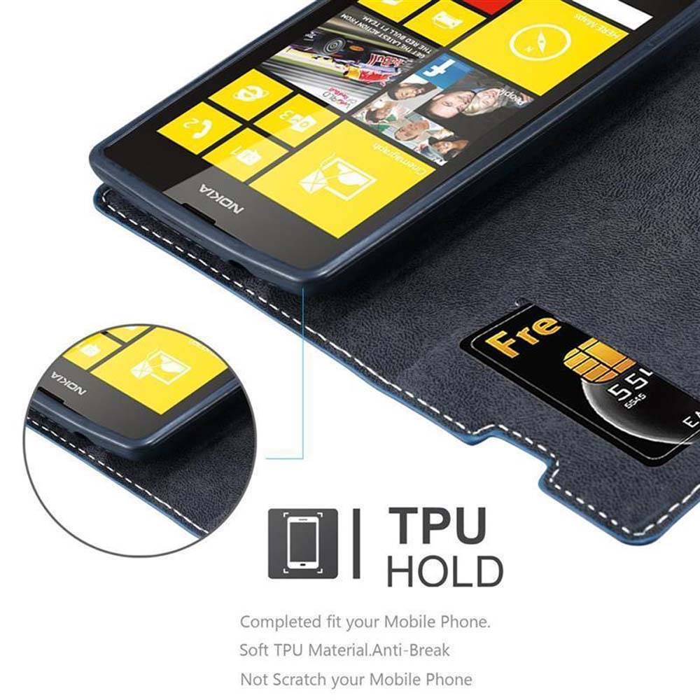Telefono Nokia in una custodia blu. Scheda SIM con testo 'Fre'. Testo TPU HOLD.