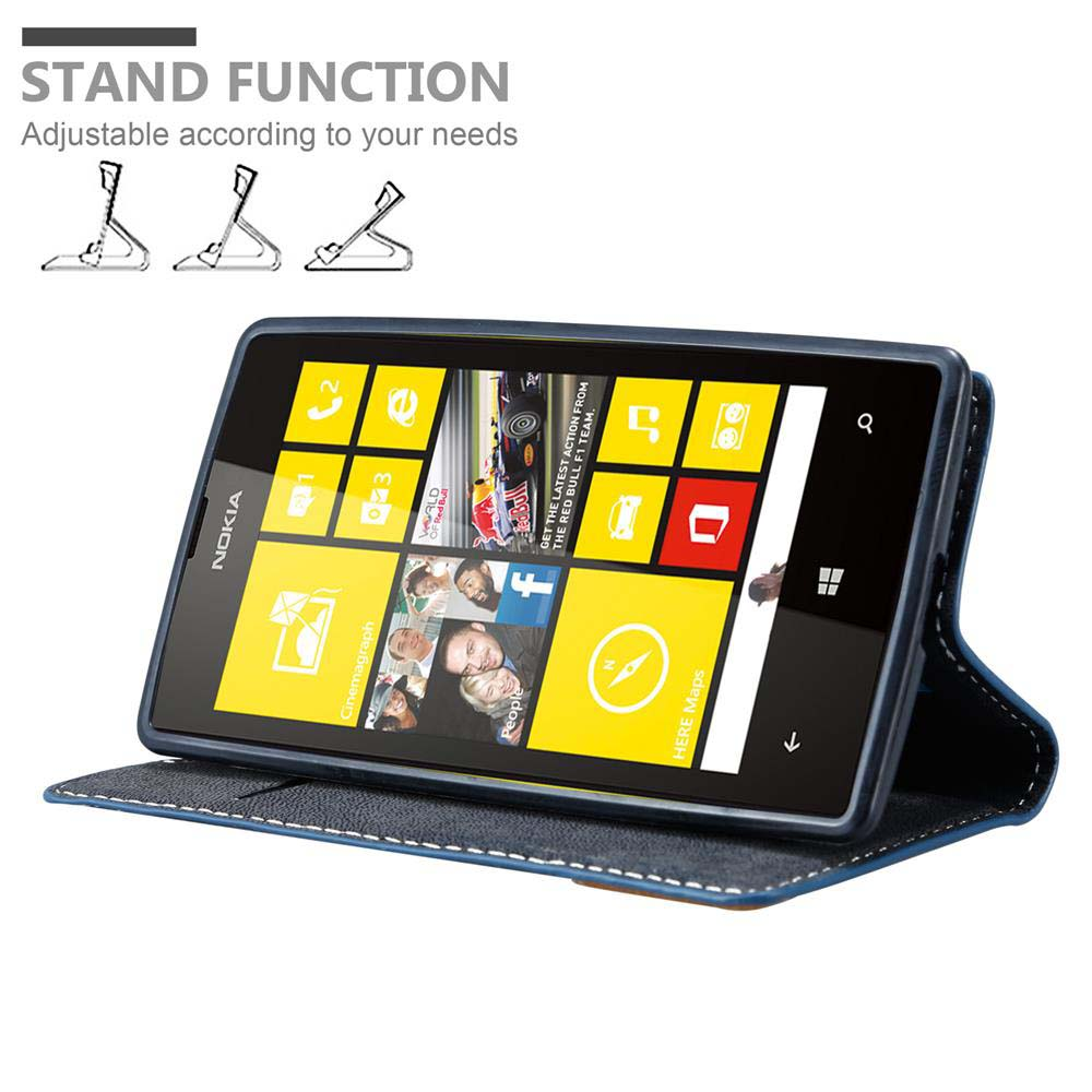 Tablet in custodia, funzione stand. Tablet Nokia che mostra app. Testo: 'STAND FUNCTION'.