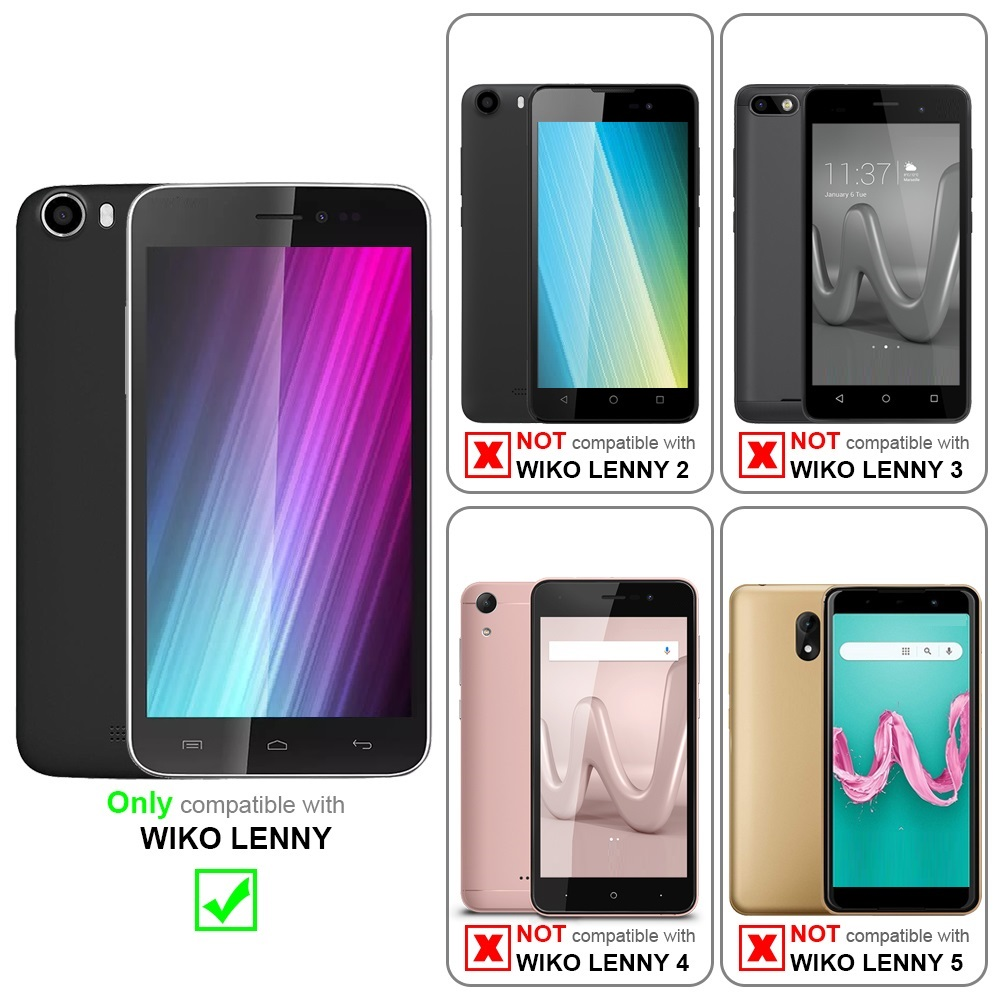 Un confronto di telefoni, solo uno compatibile con Wiko Lenny. Altri telefoni sono incompatibili.